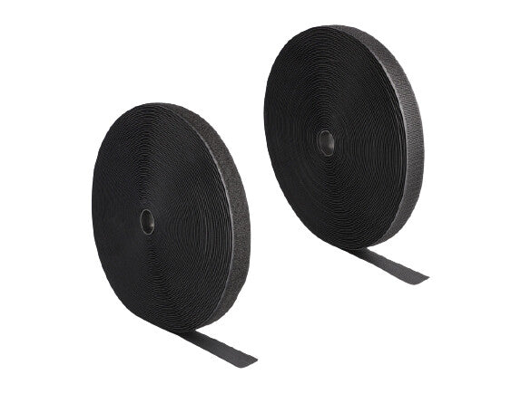 DeLOCK 20853 velcro lynlås Nylon, Polyester Sort