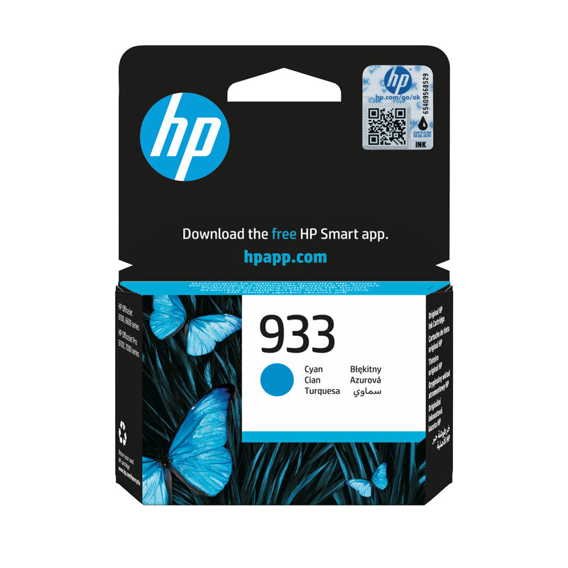 HP Original 933-blækpatron, cyan