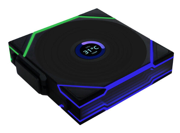 Lian Li Uni Fan TL WIRELESS LCD 140 REVERSE BLADE Computerkabinet Ventilator 14 cm Sort 1 stk