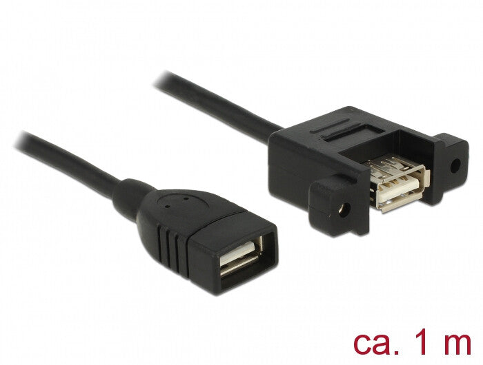 DeLOCK 85460 USB-kabel USB 2.0 1 m USB A 0,48 Gbit/sek. Sort