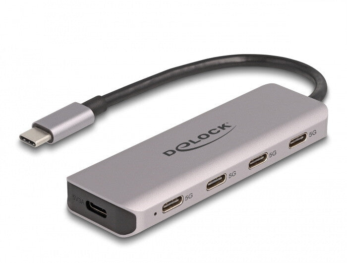 DeLOCK 64238 interface hub USB 3.2 Gen 1 (3.1 Gen 1) Type-C 5000 Mbit/s Grå