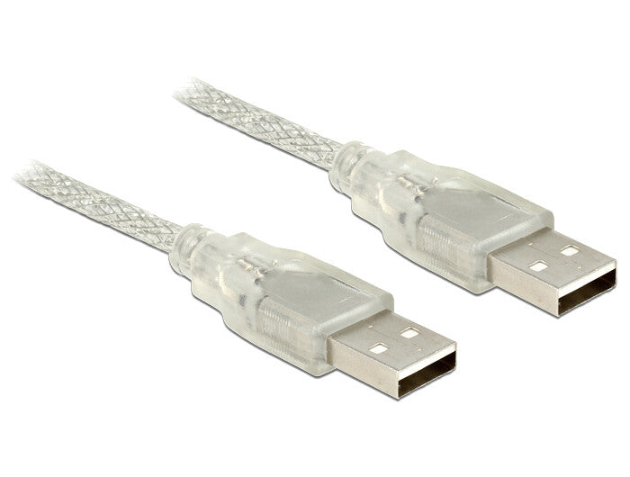 DeLOCK 83887 USB-kabel USB 2.0 1 m USB A 0,48 Gbit/sek. Gennemsigtig
