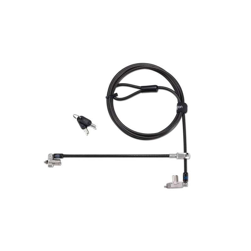 Kensington Slim N17 2.0 dobbelt nøgle laptop lås til kileformede porte