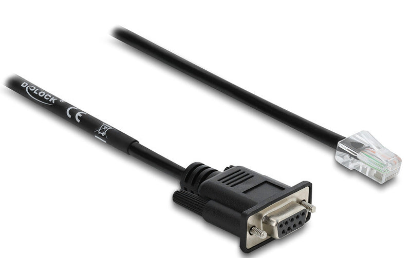 DeLOCK 64297 serielkabel Sort 2 m DB-9 RJ-45