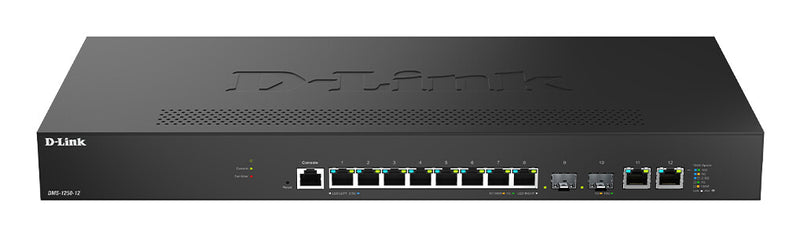 D-Link DMS-1250-12/E netværksswitch Administreret L2 10G Ethernet (100/1000/10000) Sort