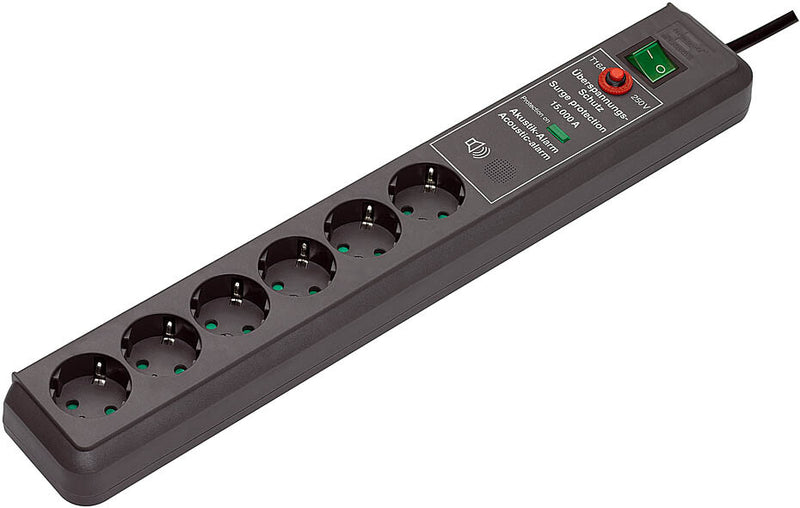 Brennenstuhl Secure-Tec Surge Protection 15.000 A Sort 6 AC stikkontakt(er) 3 m