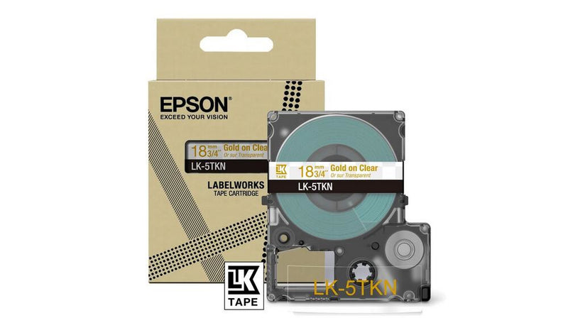 Epson LK-5TKN Guld, Transparent