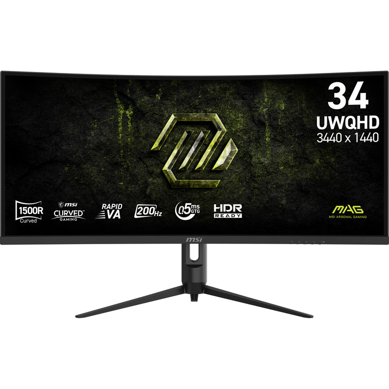 MSI MAG 342CQRF E20 computerskærm 86,4 cm (34") 3440 x 1440 pixel UltraWide Quad HD LCD Sort