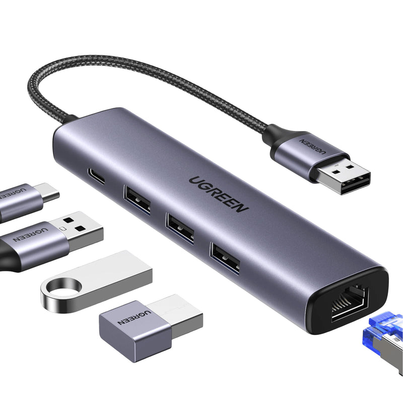 Ugreen 60554 dockingstation Ledningsført USB 3.2 Gen 1 (3.1 Gen 1) Type-C Grå