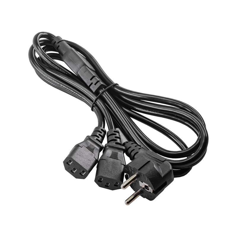 Akyga AK-PC-04A el-ledning Sort 1,8 m CEE7/7 2 x C13 forbinder