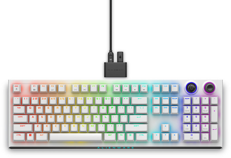Alienware Tri-Mode AW920K tastatur Spil USB + RF Wireless + Bluetooth Hvid