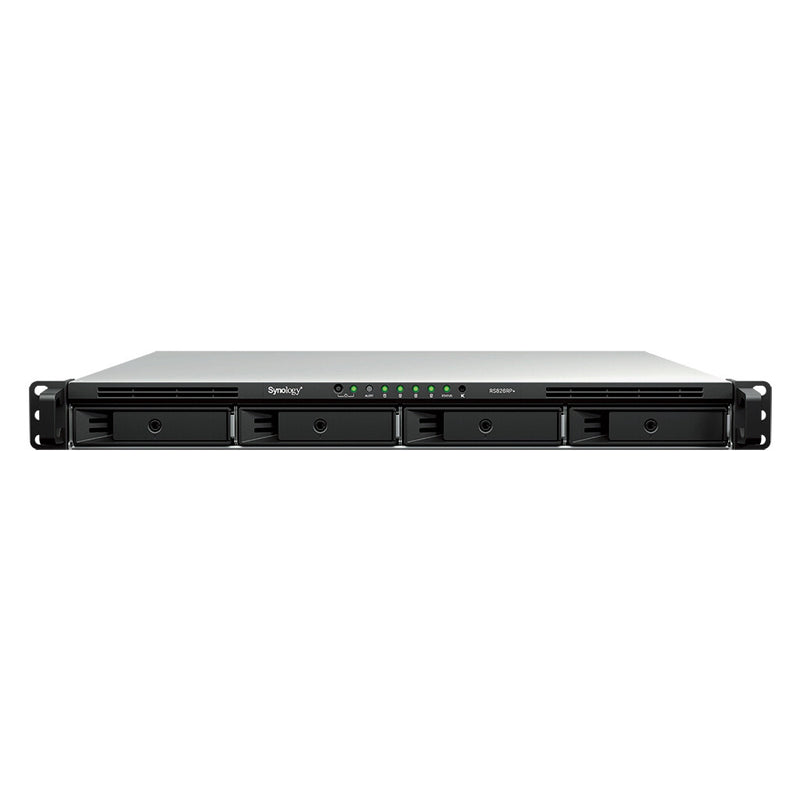 Synology RackStation RS826RP+ NAS & lagringsserver Stativ (1U) AMD Ryzen V1500B 4 GB DDR4 0 TB DiskStation Manager Sort, Grå