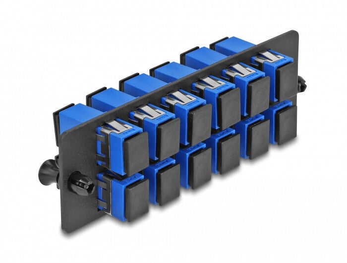 DeLOCK 66925 fiber adapter SC/SC 1 stk Sort, Blå