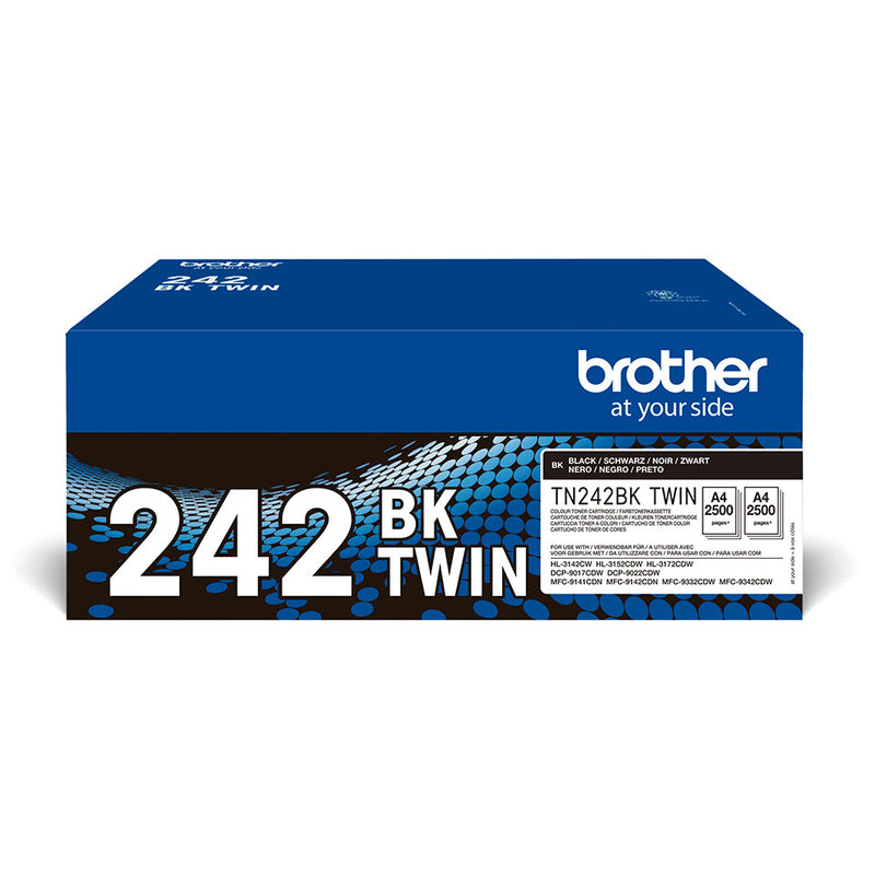 Brother TN-242BKTWIN tonerpatron 2 stk Original Sort