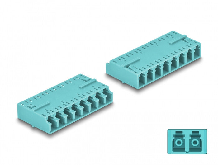 DeLOCK 87931 fiber adapter LC/LC 1 stk Turkisfarve