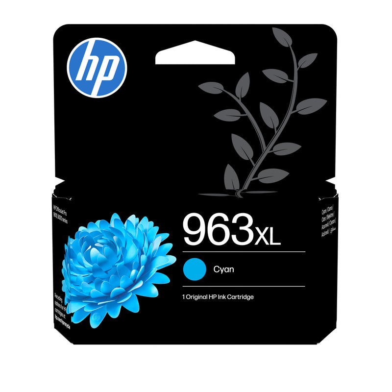 HP 963XL Original Ink-blækpatron med høj kapacitet, cyan