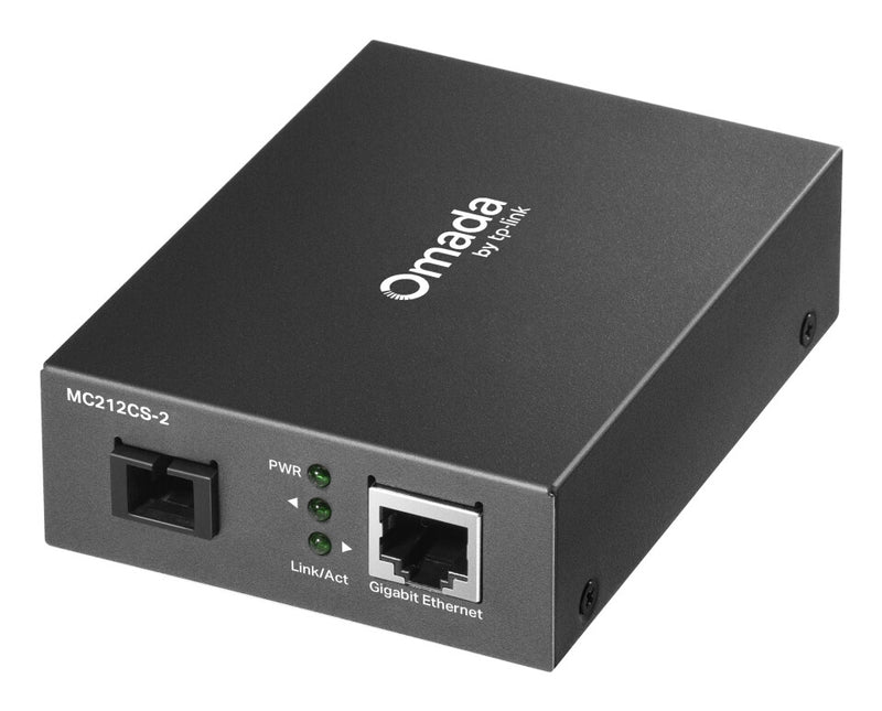 TP-Link Omada MC212CS-2 netværksomformer til medie 1000 Mbit/s 1550 nm Enkeltilstand Sort