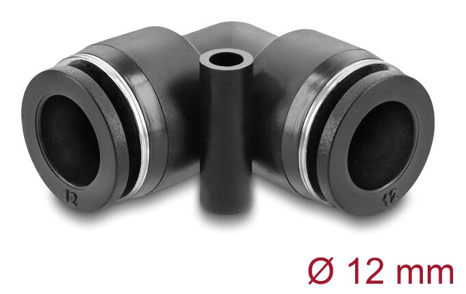 DeLOCK 60748 luftfittings og stik Sort Metal, Plast Indvendigt gevind 1 stk