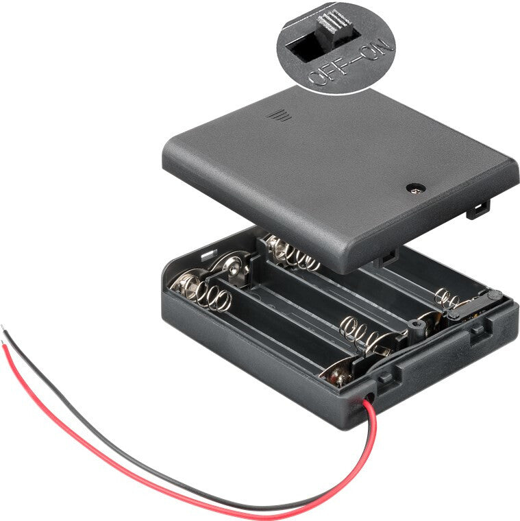 Goobay 11473 batteriholder og tryklås 4 AA