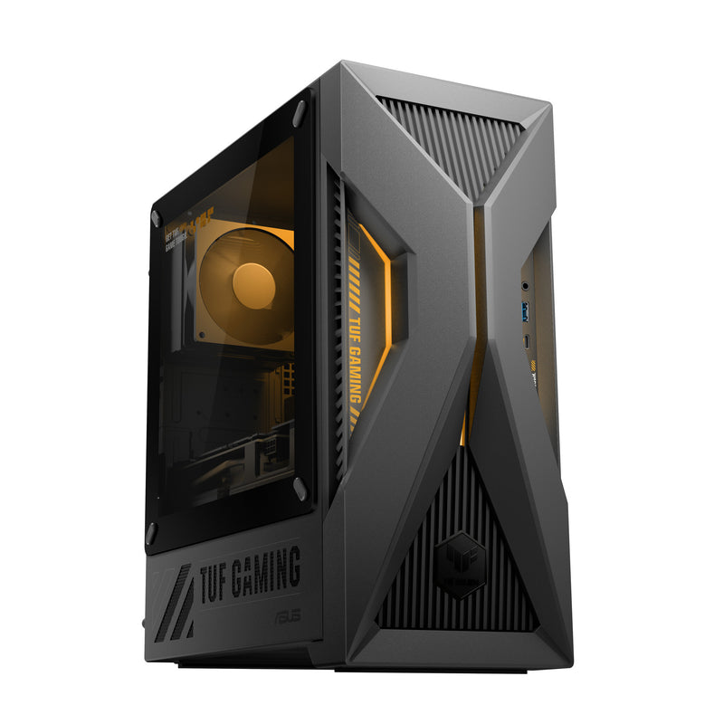 ASUS TUF Gaming T500 T500MV-07240H242W Intel Core 7 240H 32 GB DDR5-SDRAM 1 TB SSD NVIDIA GeForce RTX 5060 Ti Windows 11 Home Mini Tower PC Sort, Grå