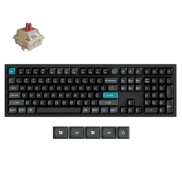 Keychron Q6 Ultra 8K tastatur Universel USB + RF Wireless + Bluetooth Sort