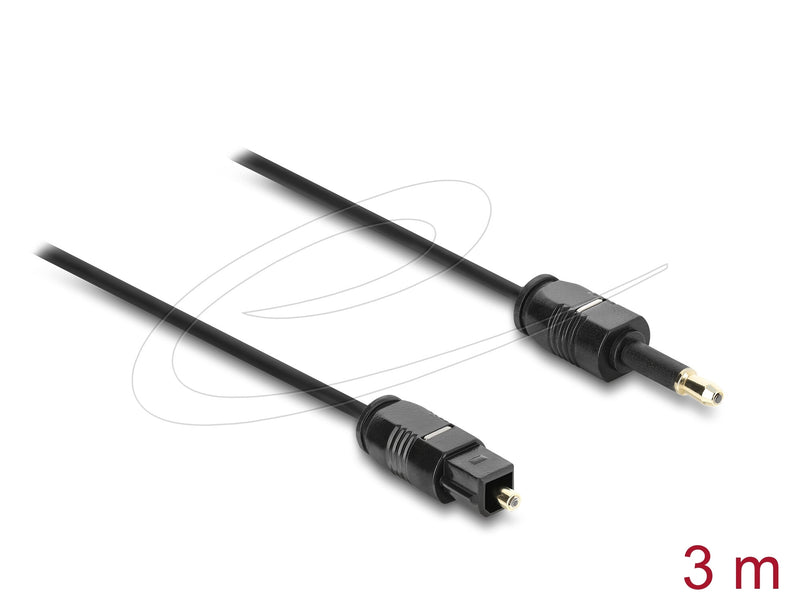 DeLOCK 90921 lydkabel 3 m Toslink Mini-TOSLINK Sort