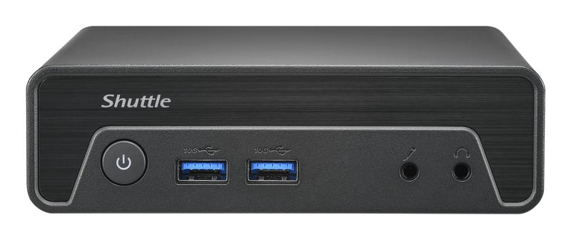 Shuttle NE1010BA PC/arbejdsstation Intel® N N100 8 GB DDR4-SDRAM 128 GB SSD Windows 11 Pro Slim PC Mini PC Sort