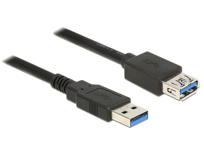 DeLOCK 85057 USB-kabel USB 3.2 Gen 1 (3.1 Gen 1) 3 m USB A 5 Gbit/sek. Sort