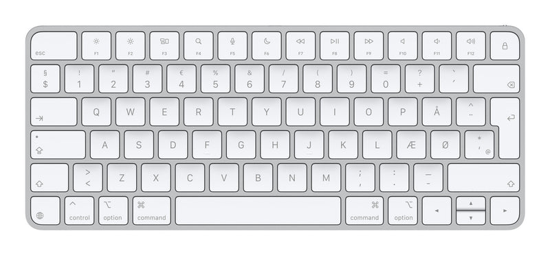 Apple Magic tastatur Universel USB + Bluetooth QZERTY Dansk Hvid