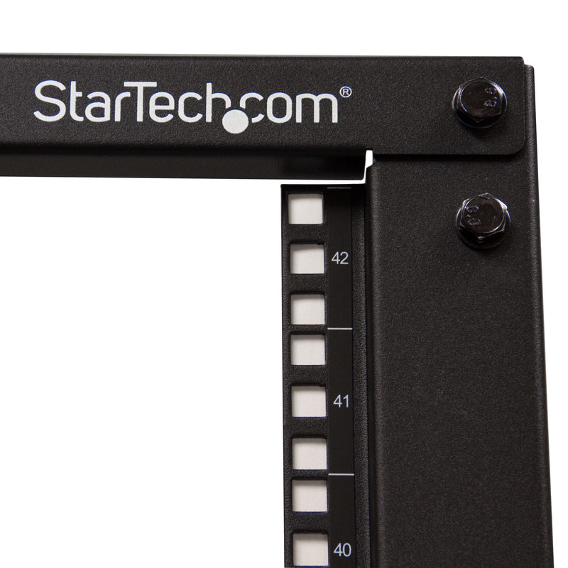 StarTech.com 4POSTRACK42 stativ 42U Fritstående reol Sort