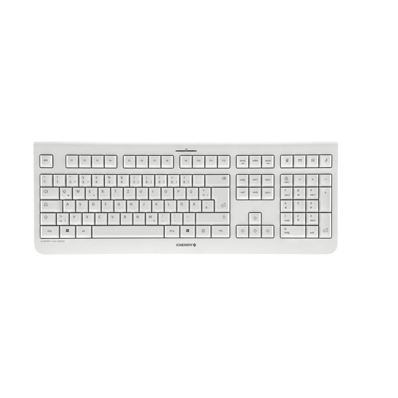CHERRY KW 3000 tastatur Universel RF trådløst QWERTZ Tysk Hvid