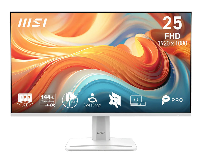 MSI Pro MP251W E14A computerskærm 62,2 cm (24.5") 1920 x 1080 pixel Fuld HD LED Hvid