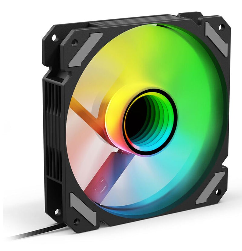 Sharkoon SHARK Mirror RGB PWM REVERSE Computerkabinet Ventilator 12 cm Sort 1 stk