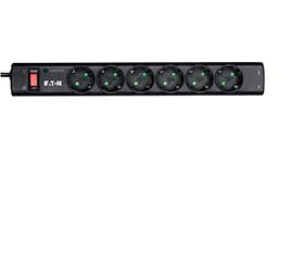 Eaton PS6TD overspændingsbeskytter Sort, Hvid 6 AC stikkontakt(er) 220 - 250 V 1 m