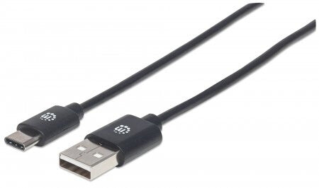 Manhattan 354912 USB-kabel USB 2.0 0,5 m USB C USB A 0,48 Gbit/sek. Sort