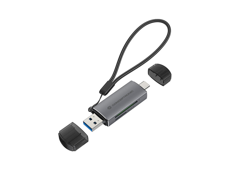 Conceptronic BIAN05G kortlæser USB 3.2 Gen 1 (3.1 Gen 1) Type-A/Type-C Grå