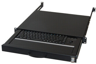 aixcase AIX-19K1UKDETB-B tastatur Industriel USB + PS/2 QWERTZ Tysk Sort