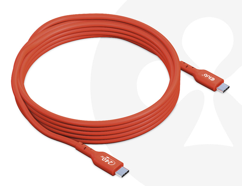 CLUB3D CAC-1513 USB-kabel USB 2.0 3 m USB C 240 W Orange