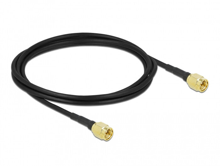 DeLOCK 90469 koaxial kabel LMR100 2 m SMA Sort