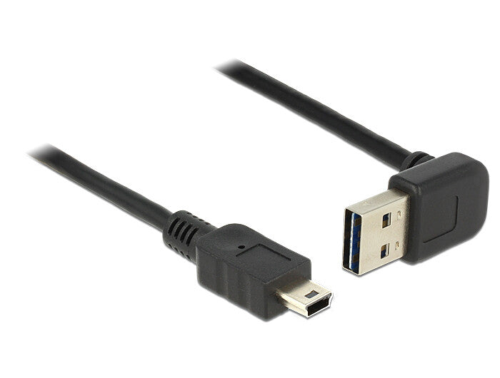 DeLOCK 1m, USB 2.0-A - USB 2.0 mini USB-kabel USB A Mini-USB B 0,48 Gbit/sek. Sort