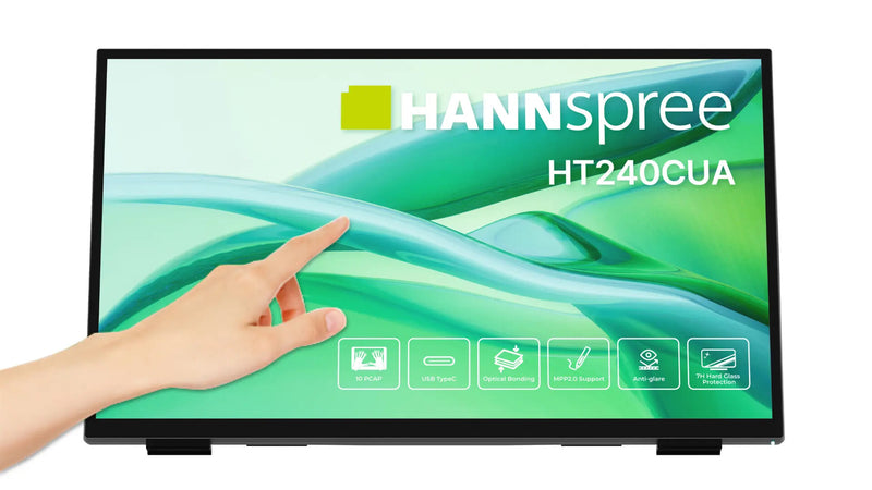 Hannspree HT240CUA computerskærm 60,5 cm (23.8") 1920 x 1080 pixel Fuld HD LED Berøringsskærm Sort