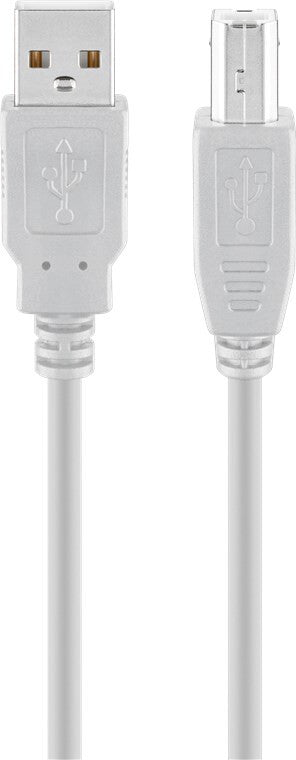 Goobay 68713 USB-kabel USB 2.0 3 m USB A USB B 0,48 Gbit/sek. Grå