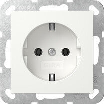 GIRA 446627 stikkontakt Schuko Hvid