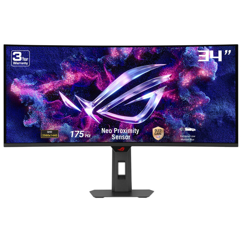 ASUS ROG Strix OLED XG34WCDG computerskærm 86,4 cm (34") 3440 x 1440 pixel UltraWide Quad HD QD-OLED Sort