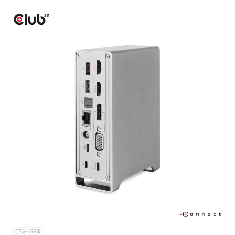 CLUB3D CSV-1568 dockingstation Docking USB 3.2 Gen 2 (3.1 Gen 2) Type-C Metallic