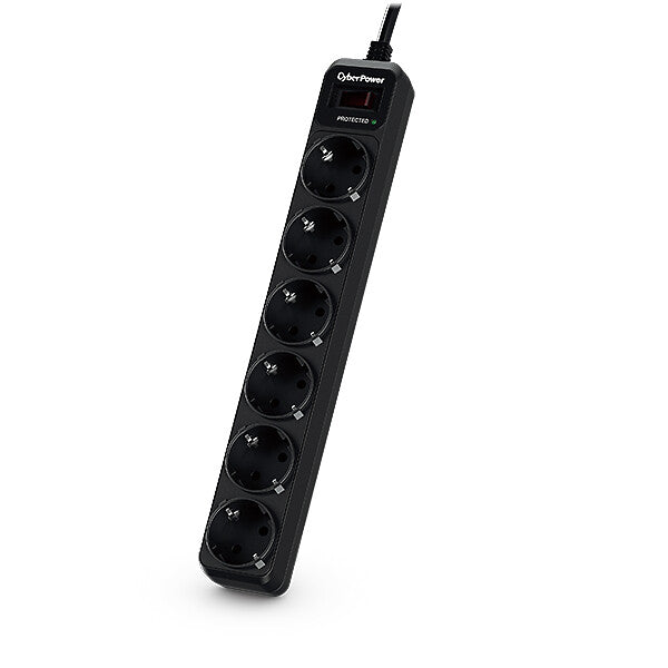 CyberPower B0620SC0-DE overspændingsbeskytter Sort 6 AC stikkontakt(er) 200 - 250 V 1,8 m
