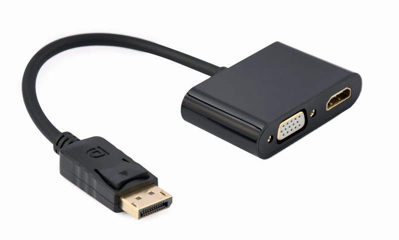 Gembird A-DPM-HDMIFVGAF-01 DisplayPort kabel 0,1 m Sort