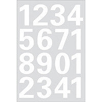 HERMA Numbers 25mm 0-9 weatherproof film white 1 sheet selvklæbende bogstav og tal
