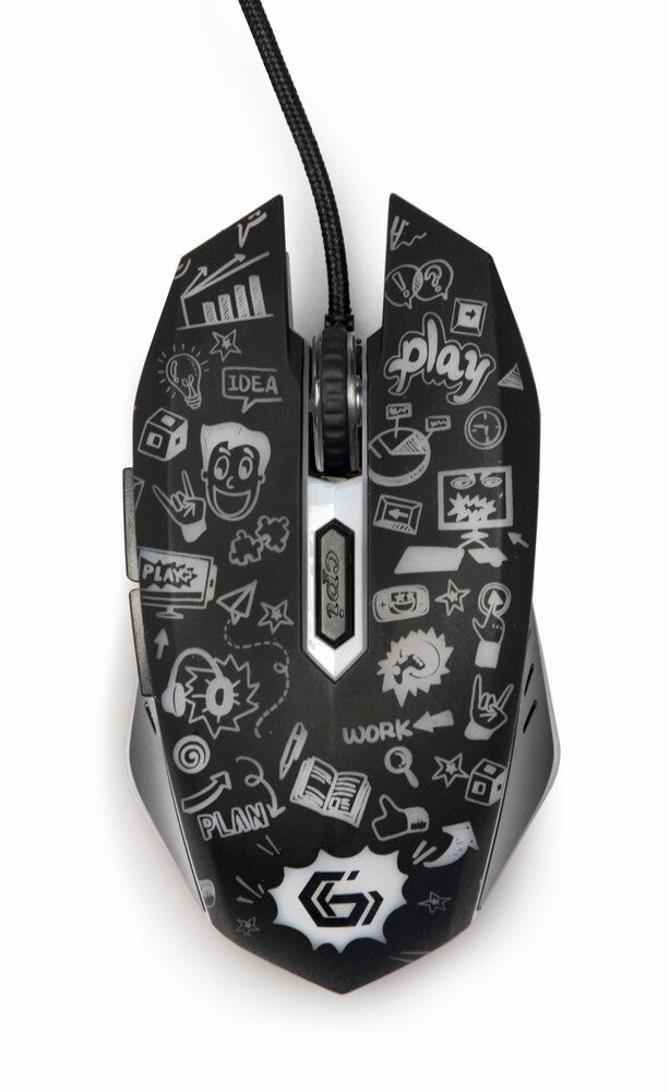 Gembird -6B-GRAFIX-01 mus Kontor Højre hånd USB Type-A Optisk 3600 dpi