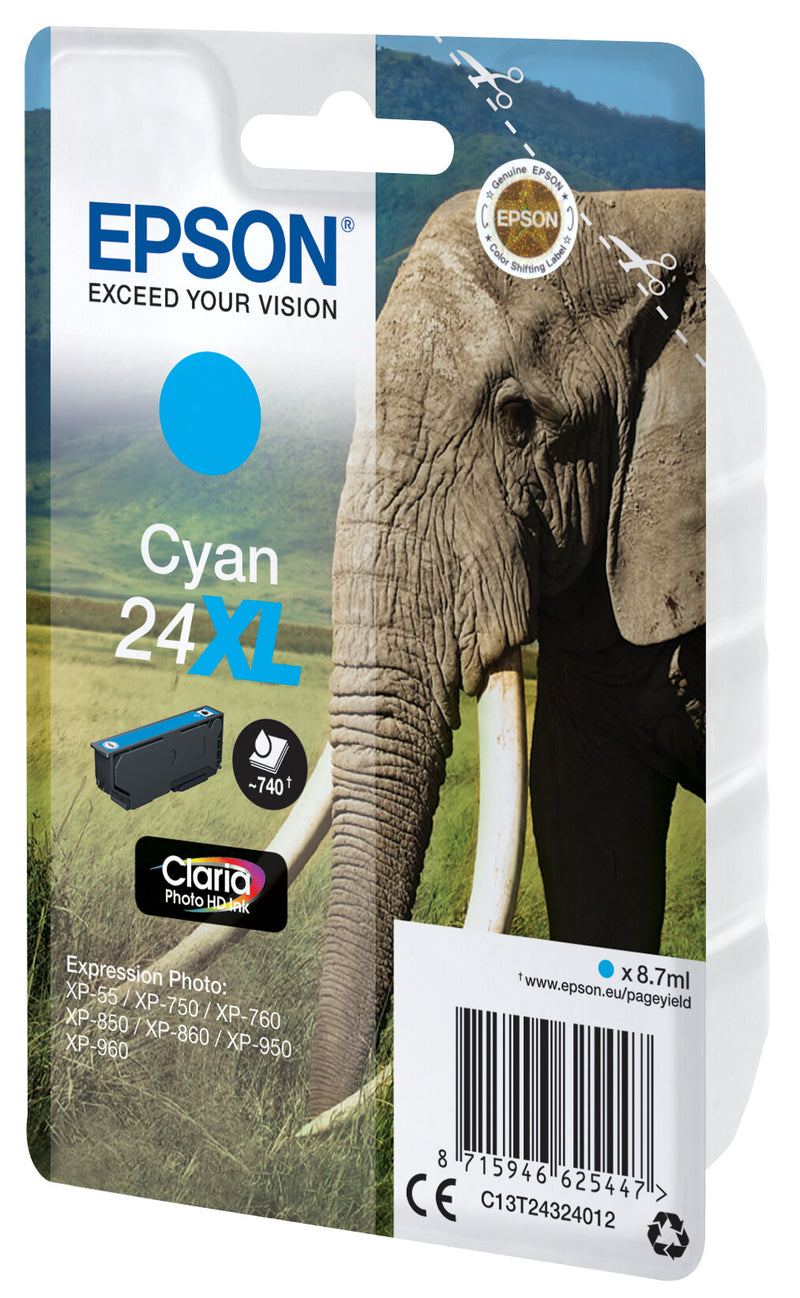 Epson Elephant C13T24324022 blækpatron 1 stk Original High (L) Yield Blå
